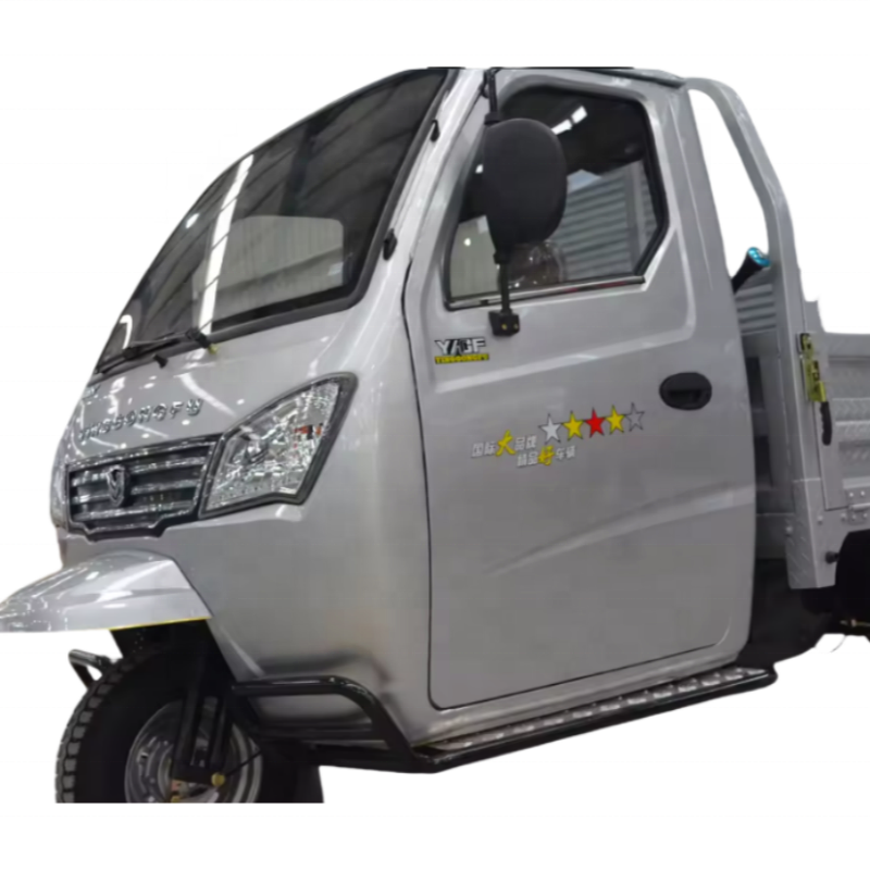 Driving Gasoline Enclosed Cargo Tricycle with Engine Cabin Type Adult Tricycle Customized Goods Closed Motorized 36V 2 People