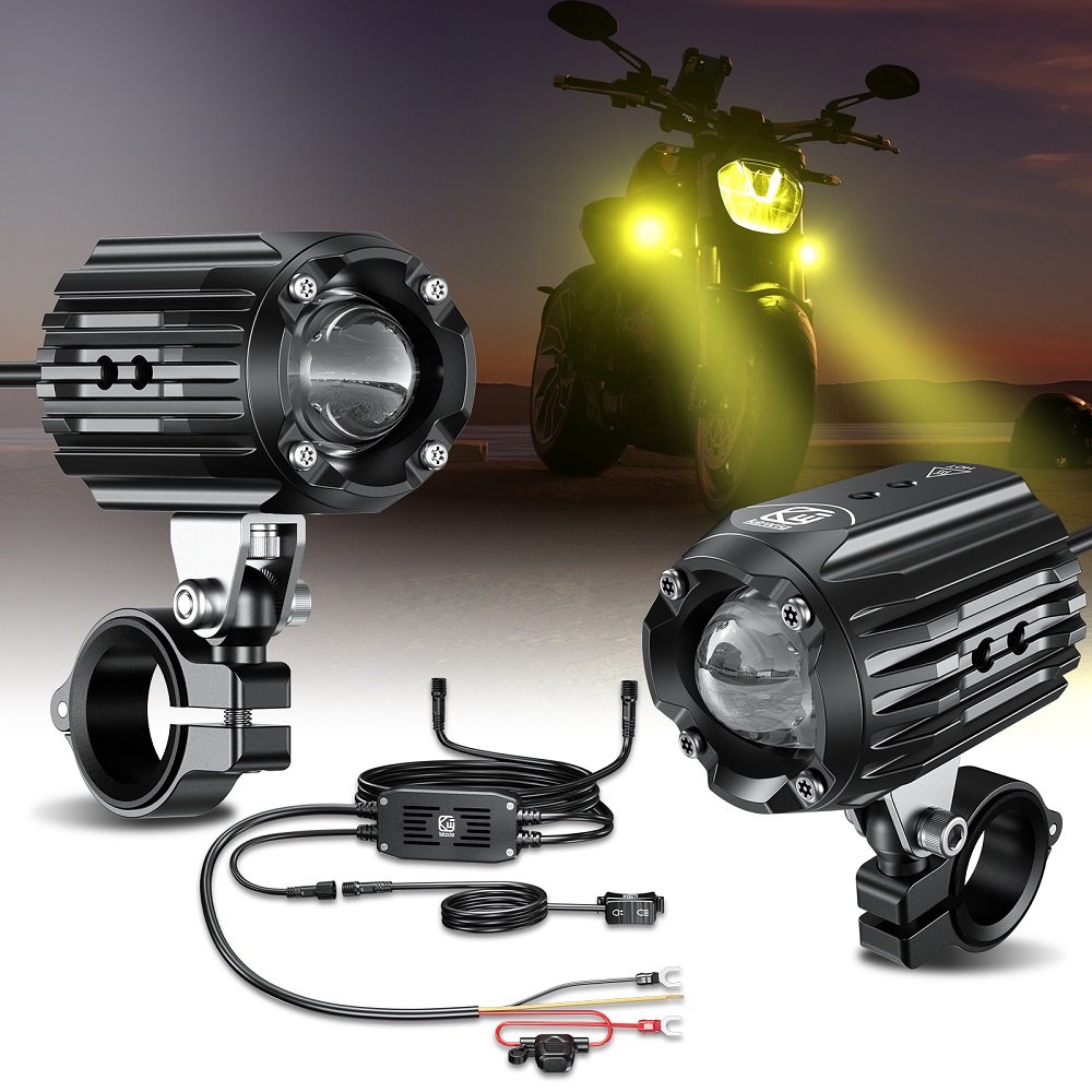 60W 6000K LED Auxiliary Headlight Ultra Bright Waterproof Car Motorcycle Spotlight Motorcycle Accessories