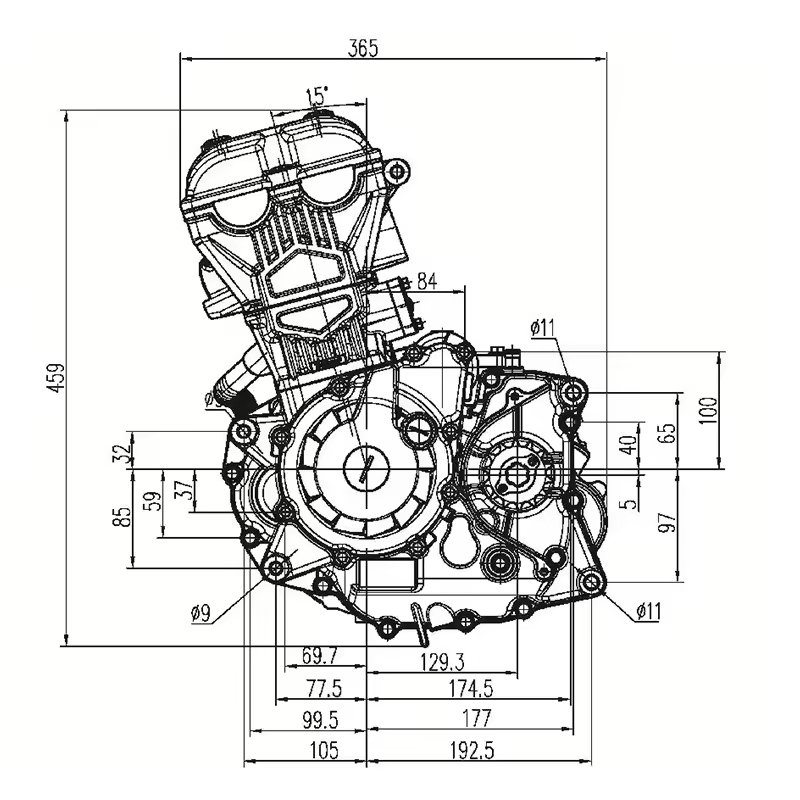 CQJB High Quality Motorcycle Engine ZY250SR Motorcycle Engine Assembly