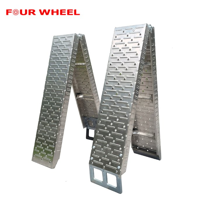 Stainless Foldable Loading Ramp, ATV Motorcycle Ramp, Used for Loading Motorcycle, ATV, Dirt Bike, Lawn Mower, Golf Cart