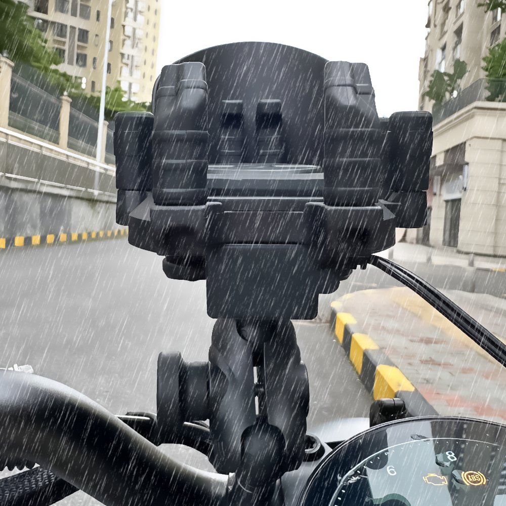 New 15W wireless phone charger motorcycle mount with sunshade hat