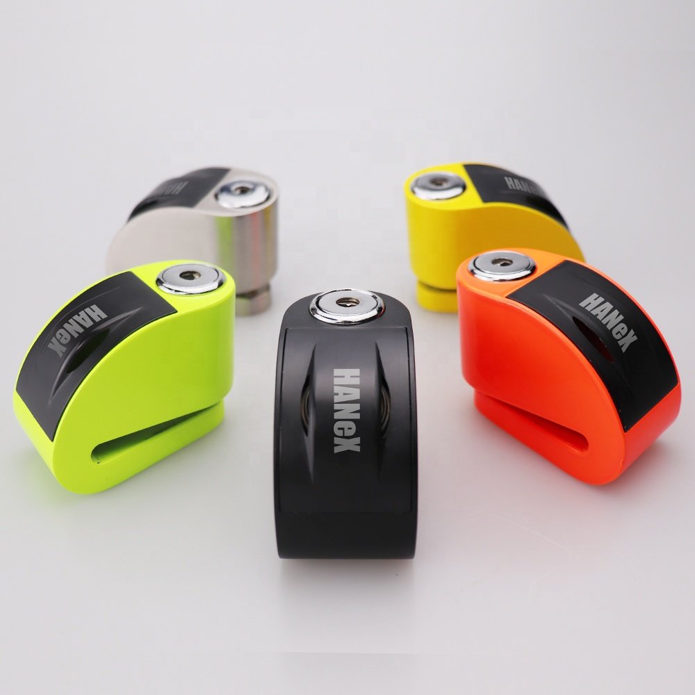 Super Quality Motorcycle Lock Alarm Anti Theft Zinc Alloy Body Motorcycle Scooter Disc Lock Cable Security E Scooter Lock