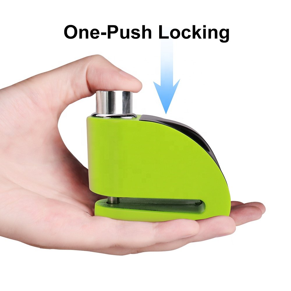Super Quality Motorcycle Lock Alarm Anti Theft Zinc Alloy Body Motorcycle Scooter Disc Lock Cable Security E Scooter Lock