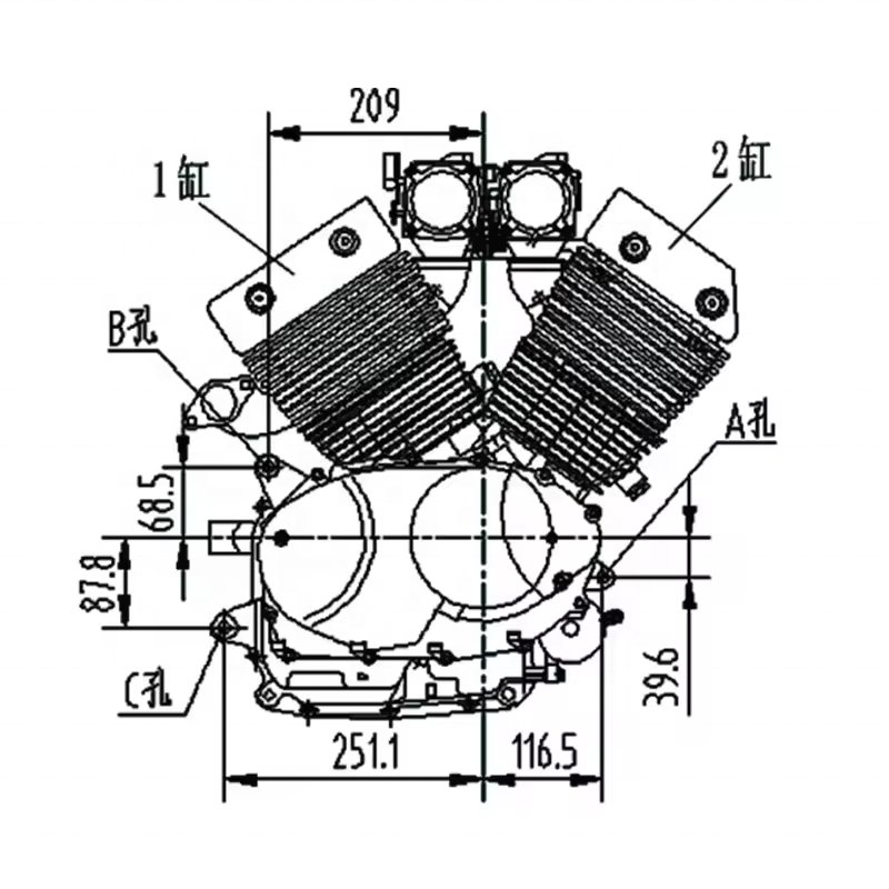 EDR Lifan motorcycle engine 400cc motorcycle mini bike race engine