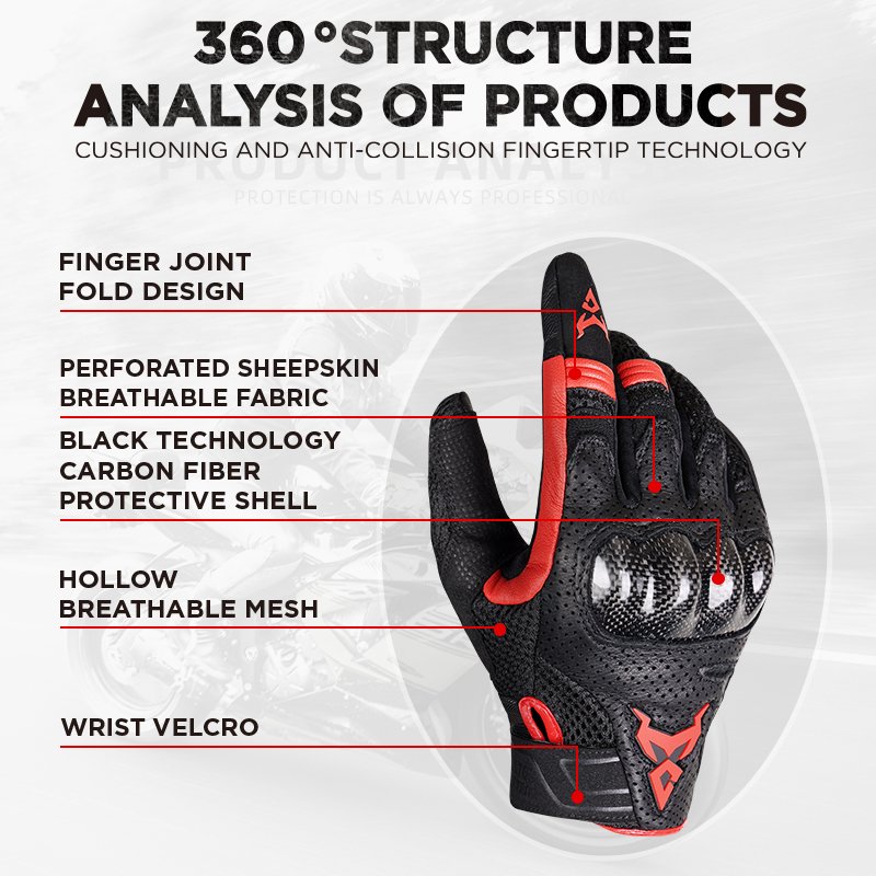 MOTOCENTRIC Touch Screen Gloves Motorcycle Gloves Winter&Summer Motocross Protective Gear Racing Gloves