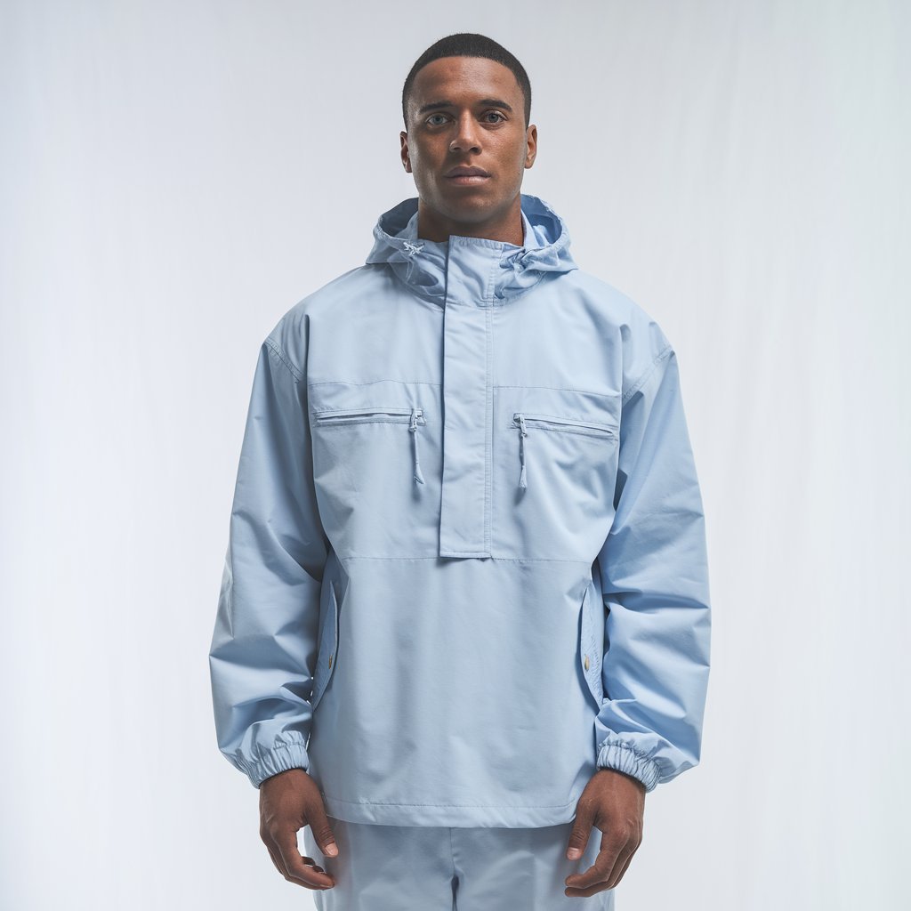 Reatechs Wholesale custom logo men spring autumn half zipper waterproof windbreaker jacket with hood