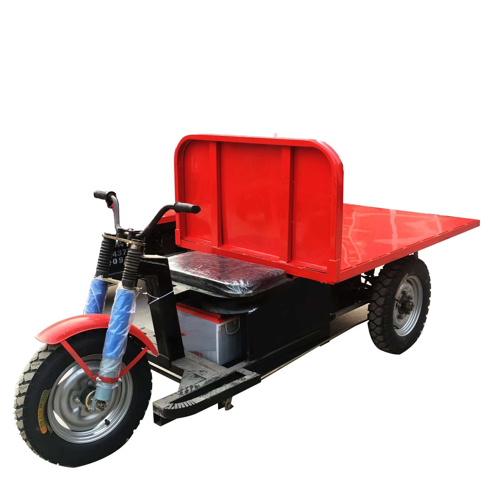 Electric tricycle three wheel car for wet bricks transportation