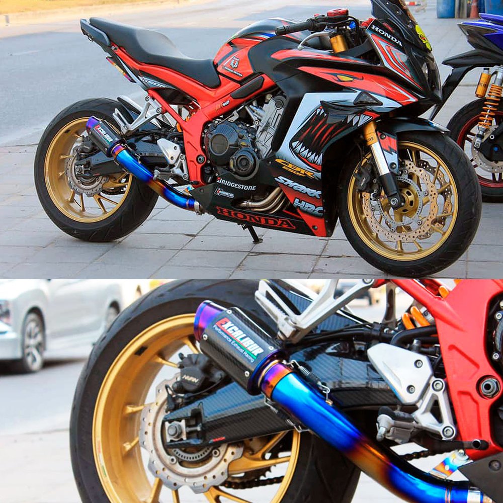 Used for motorcycle CB650F (2014-2018) CB650R (2019-2020) mid slide in link exhaust pipe