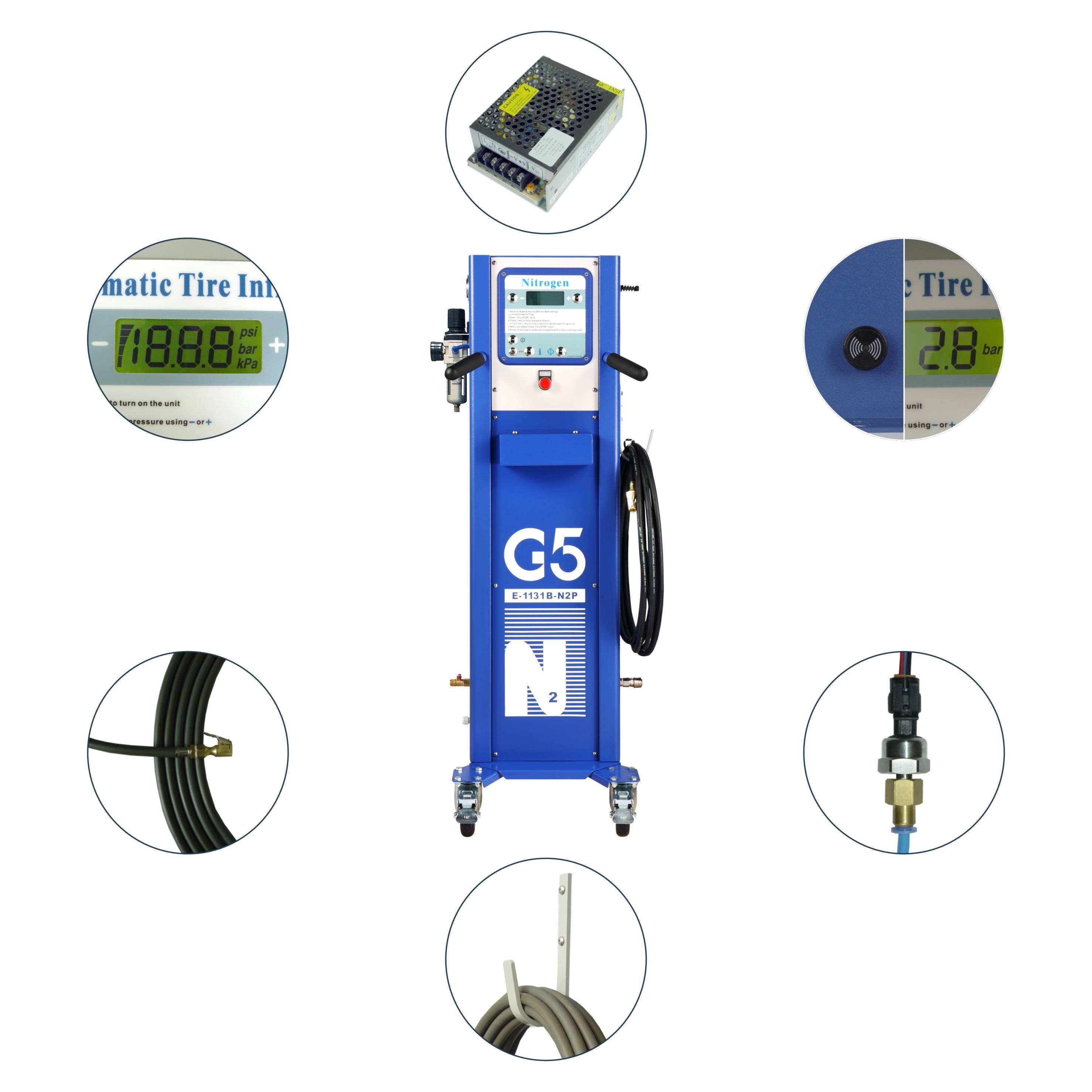 G5 Automatic Nitrogen Vend Tire Inflator Tyres Inflators Mobile Nitrogen Generators Digital N2 Inflator