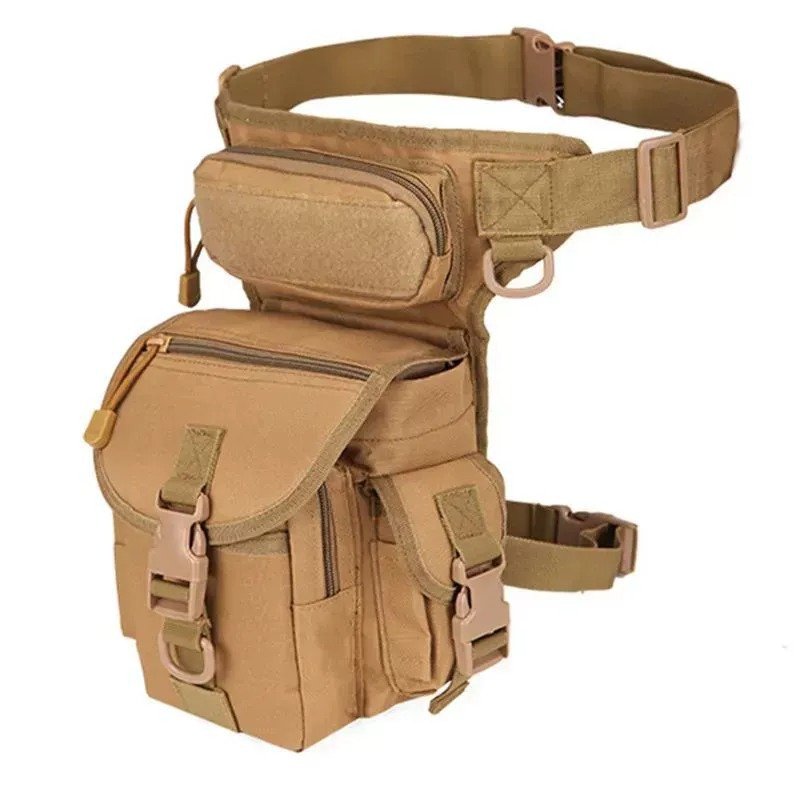 Outdoor Waterproof camouflage waist bag bag motorcycle tactical thigh sling bag Hiking Camping Hunting Fishing Tactical Backpack