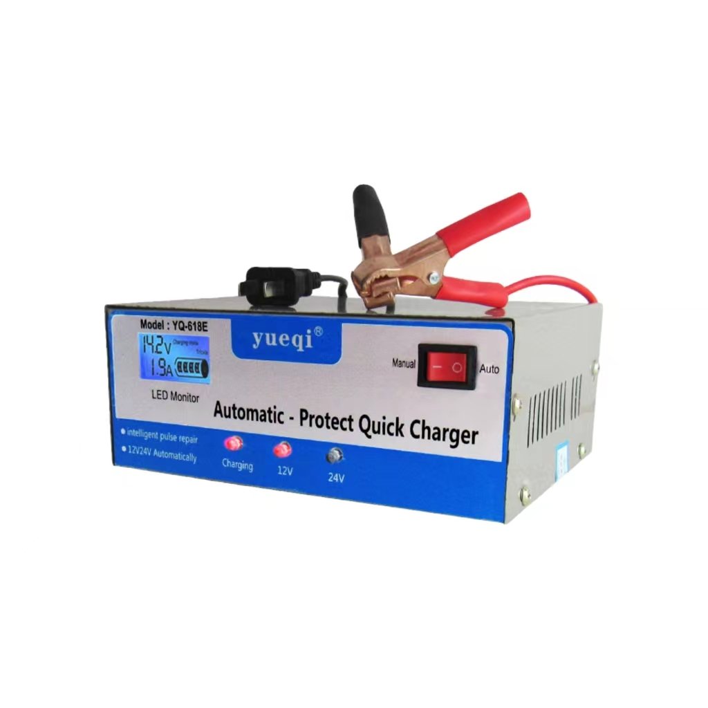 LCD Intelligent Pulse Repair Car Motorcycle Battery Charger 12V24V for Vehicle Use