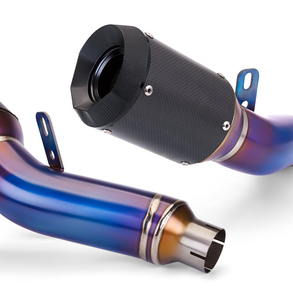 Motorcycle used for R6 2017-2021 carbon fiber titanium alloy motorcycle slide in link pipe muffler system
