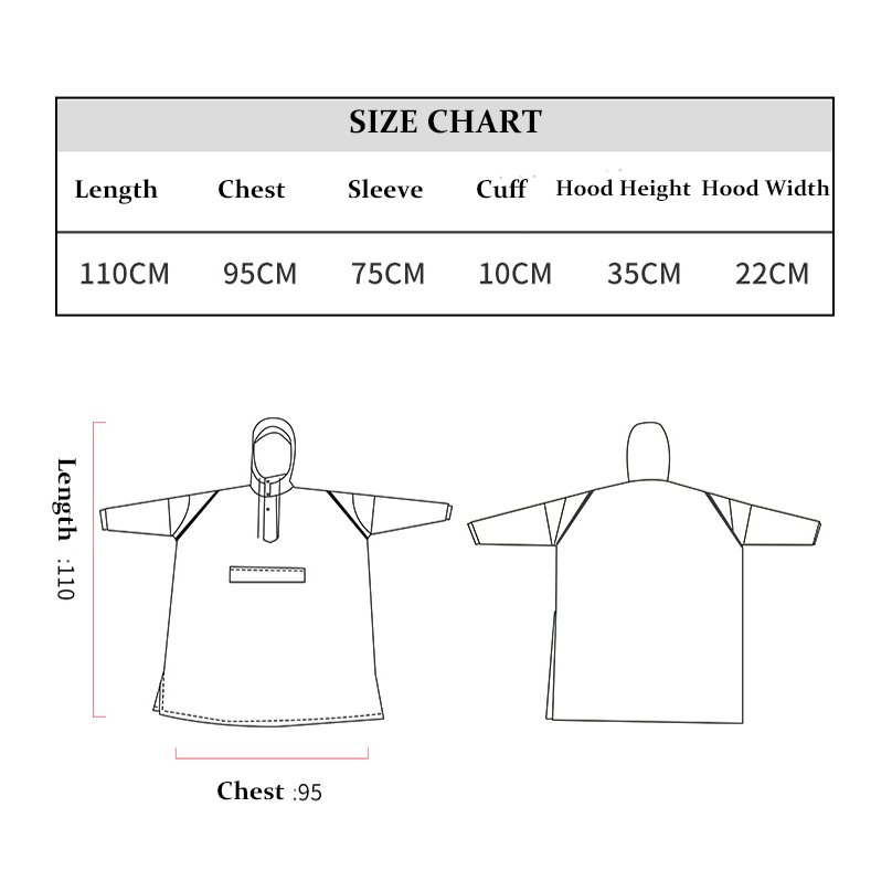 Customized polyester adult long raincoat outdoor hiking ride multi-functional reflective poncho raincoat with chinstrap pocket