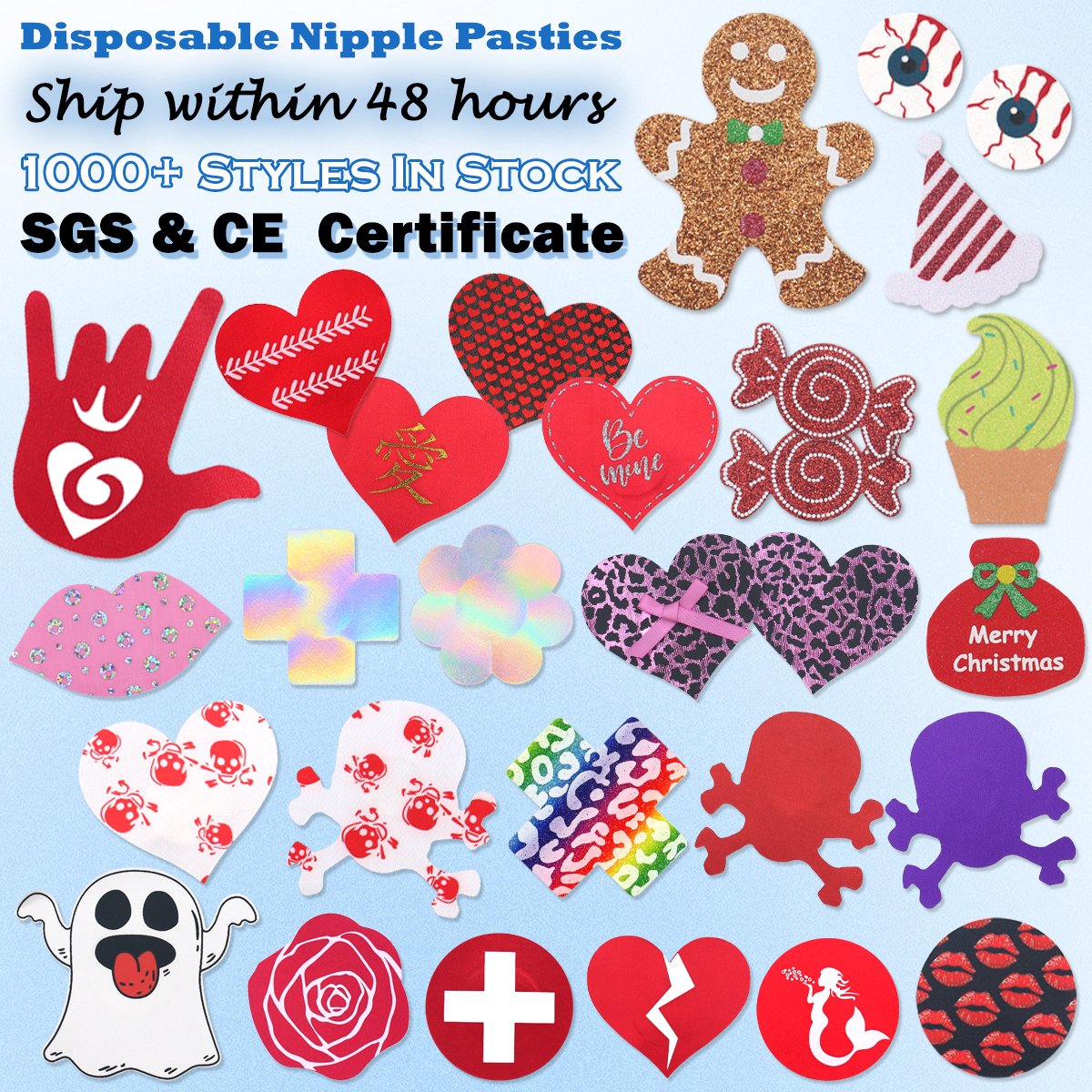 Cute Girl Matte Boobs Breast Pasty Accessories Sexy Nipples Cover Disposable Custom Nipple Pasties Sticker