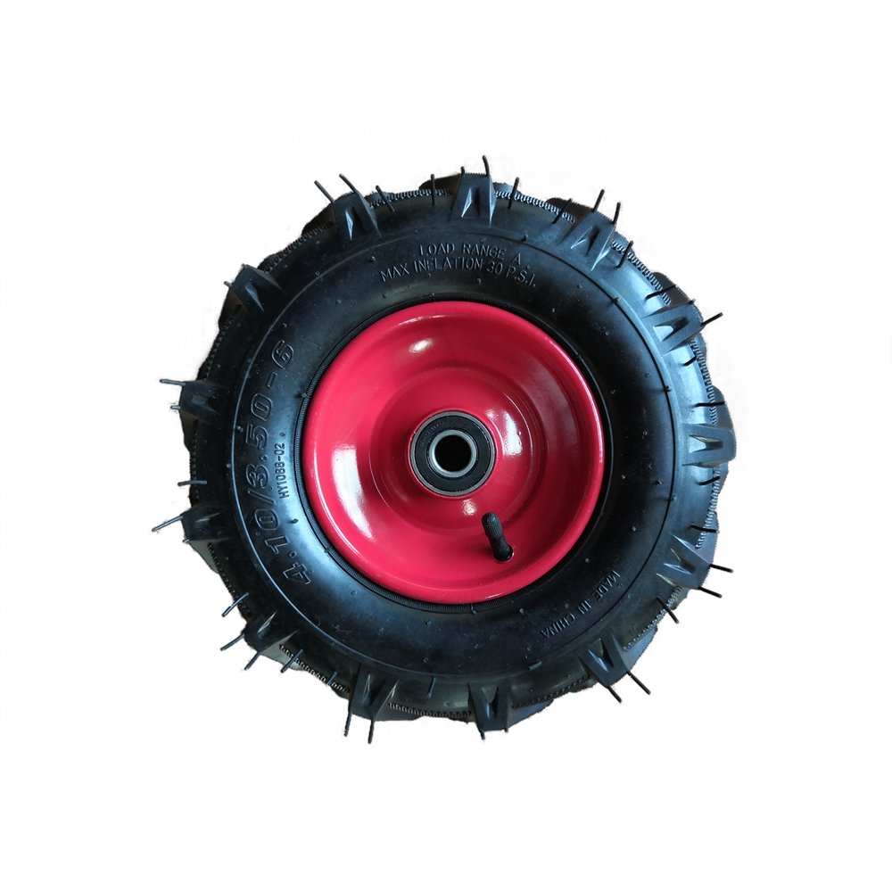 High rubber Content 4.10/3.50-6 Rubber Inflatable Wheel High Wear Resistance High Load Capacity Construction Industries Used