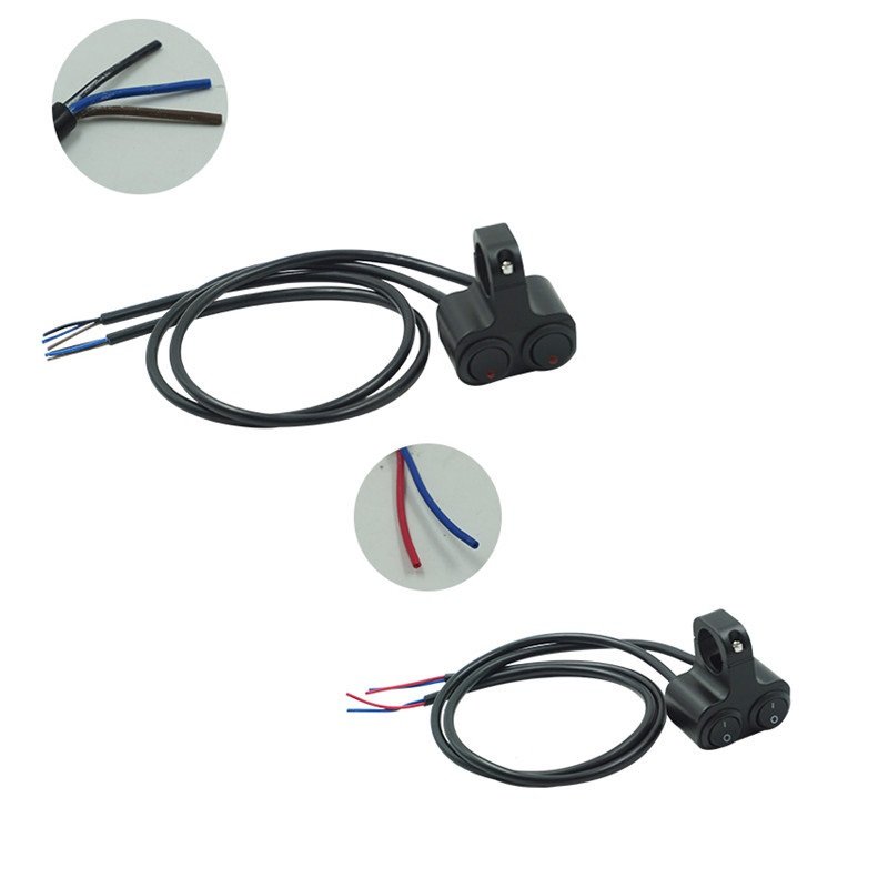 Alloy Waterproof Double Head Large Spotlight Switch Button Indicator Modified Motorcycle Accessories