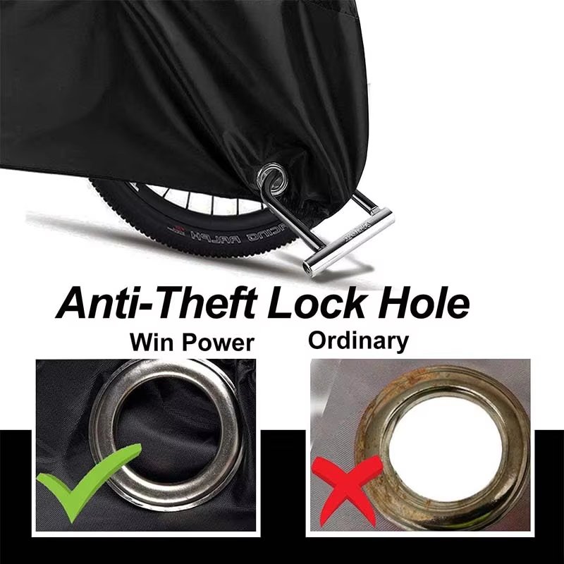 Custom 210D Oxford Cloth Motorcycle Cover UV Protected Dustproof Windproof Belt Lock Hole Outdoor Road Electric Vehicles