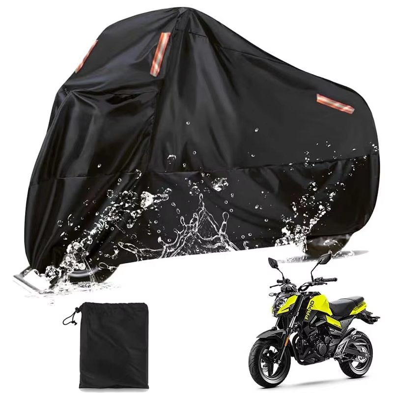 Custom 210D Oxford Cloth Motorcycle Cover UV Protected Dustproof Windproof Belt Lock Hole Outdoor Road Electric Vehicles