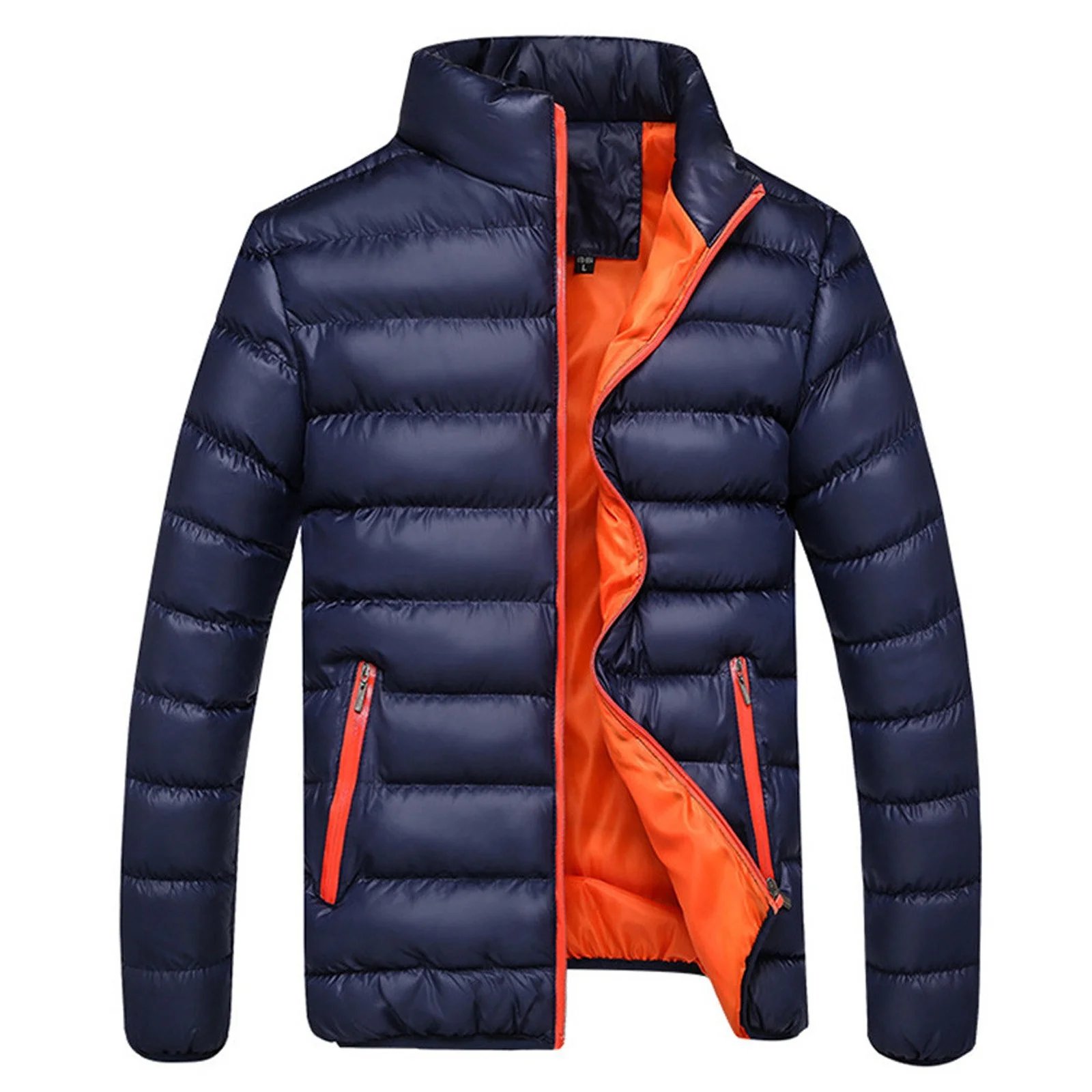 Best Selling Solid Color Stylish Customized Design Casual Padded Jacket Premium Quality Men's Plus Size Winter Padded Jacket