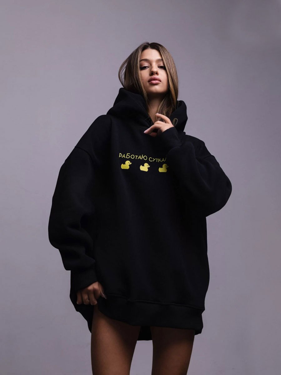 Loose Sweatshirt Loose Printing Hoodies Female Fashion Casual Women's Oversized Autumn Winter Warm Couple Pullovers