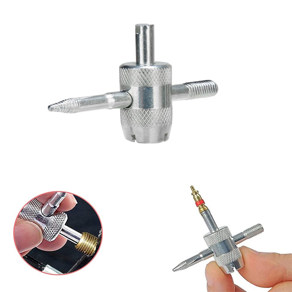 4-in-1 Tire Valve Stem Removal Tool Valve Stem Puller Tire Repair Valve Core