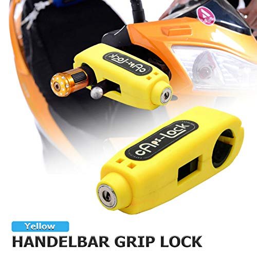 SHKL Wholesale New Motorcycle Motorbike Handlebar Lock Grip Brake Bike Scooter Dirt Moped Key Lock Hard Steel Lever Core Solid