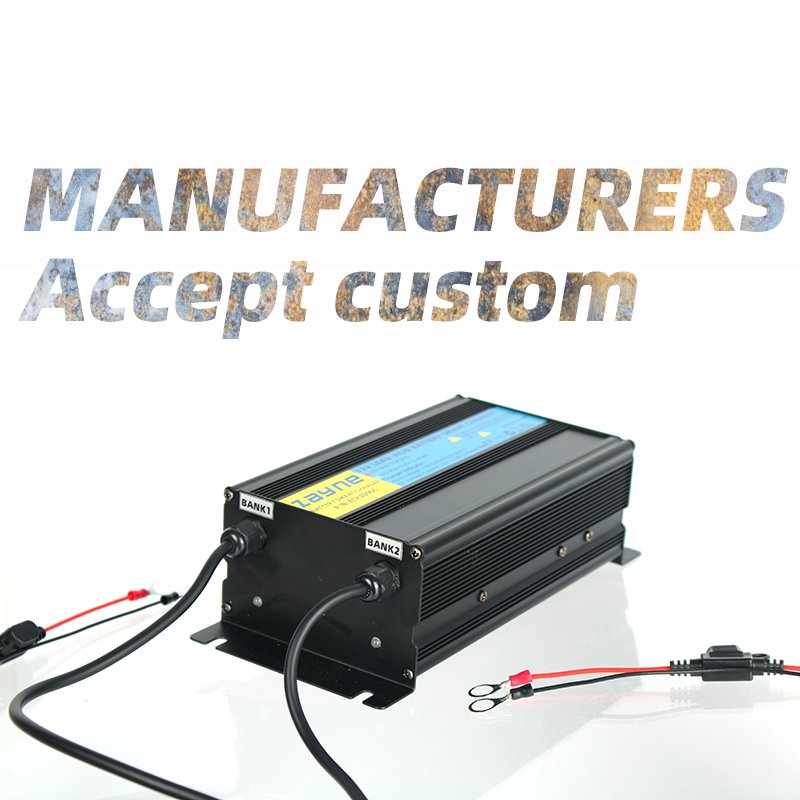 Smart Charger DC Bank 1 and Bank 2 12V 24V 36V 48V 60V Lead-acid AGM Battery for Marine Boat Starter and Deep-cycle Batteries
