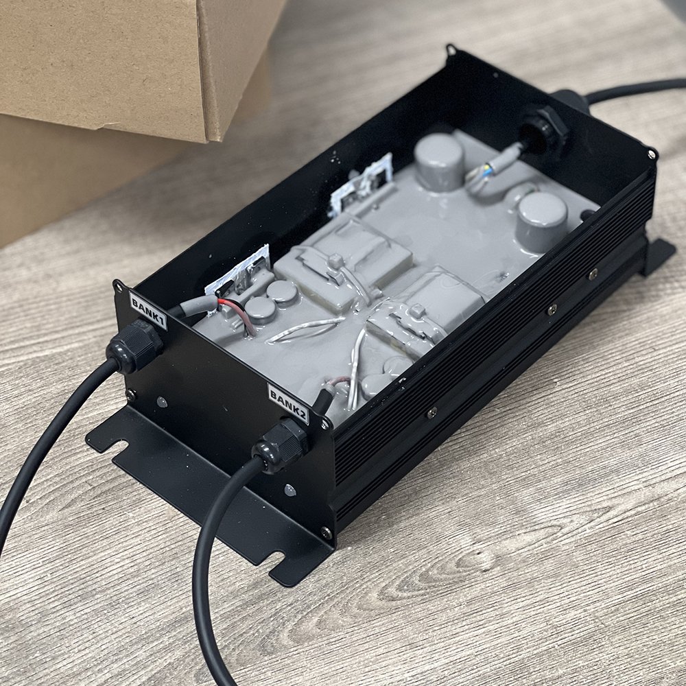 Smart Charger DC Bank 1 and Bank 2 12V 24V 36V 48V 60V Lead-acid AGM Battery for Marine Boat Starter and Deep-cycle Batteries
