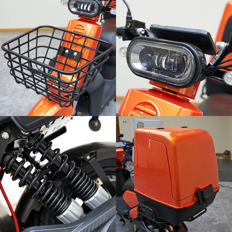 CKD SKD 12inch 1200W 50km/h max speed electric motorcycle are used for fast food