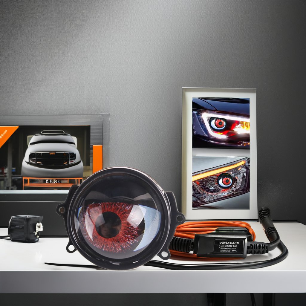 LED car angel demon devil eyes headlights with eyes