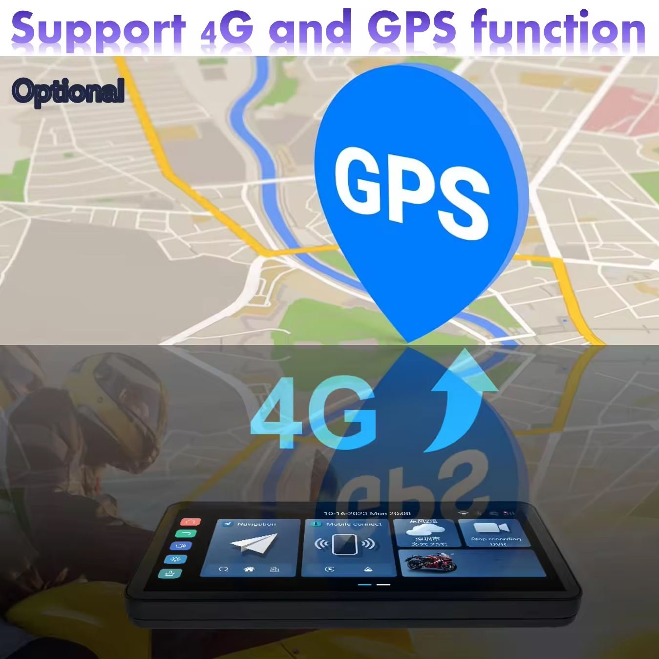 6 Inch Motorbike Carplay Screen Wireless Android Auto Module Mirroring Monitor Mp5 Player Waterproof Motorcycle Gps With Carplay