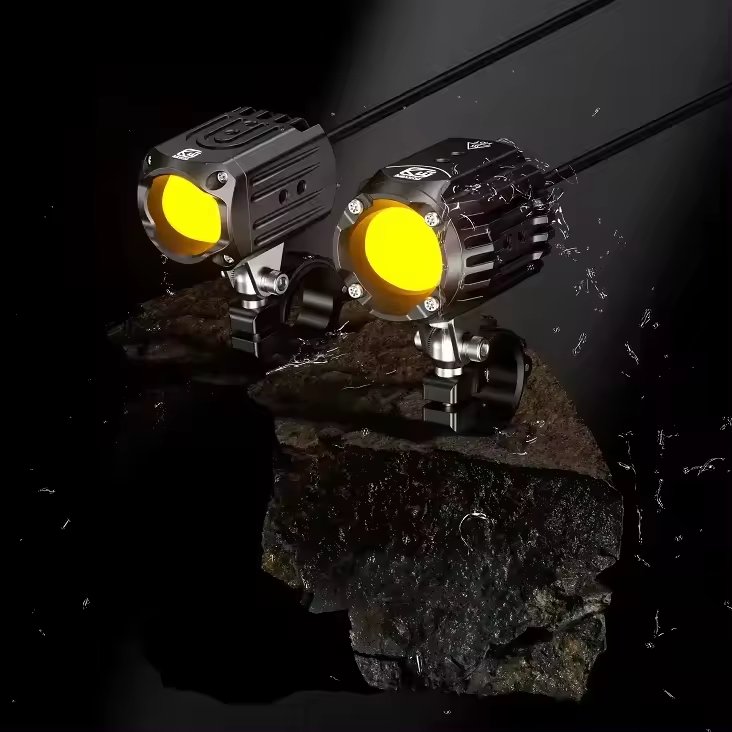 Waterproof Motorcycle Spotlight Super Bright Auxiliary Dual Spotlight Installation Motorcycle Accessories Night Riding Equipment