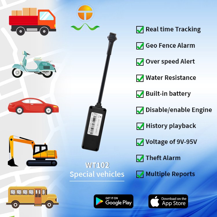 4g tracker is used for real-time monitoring of car position and remote control of electric vehicles and motorcycles