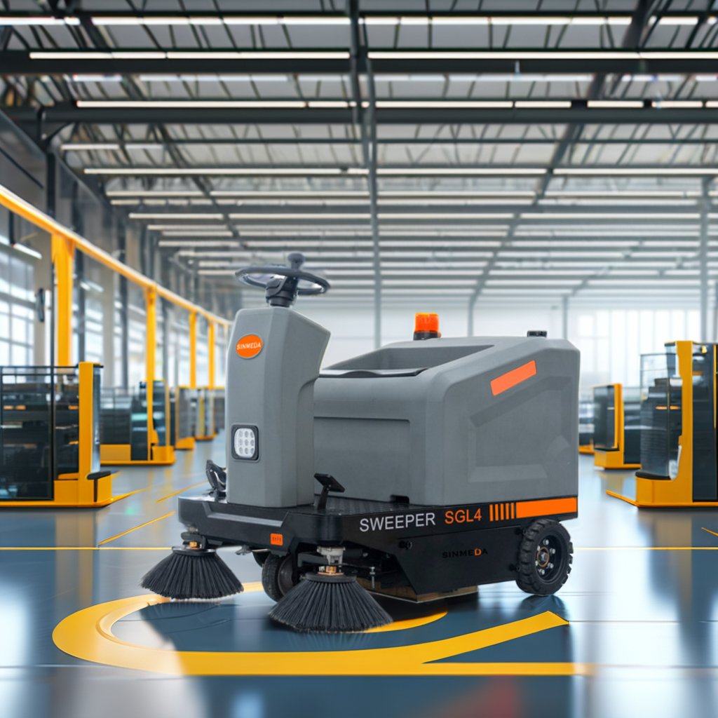 Popular Electric Motorcycle Wash Machine Stock Available Automatic Floor Sweeper Price of Road Sweeper Truck Power Broom Sweeper