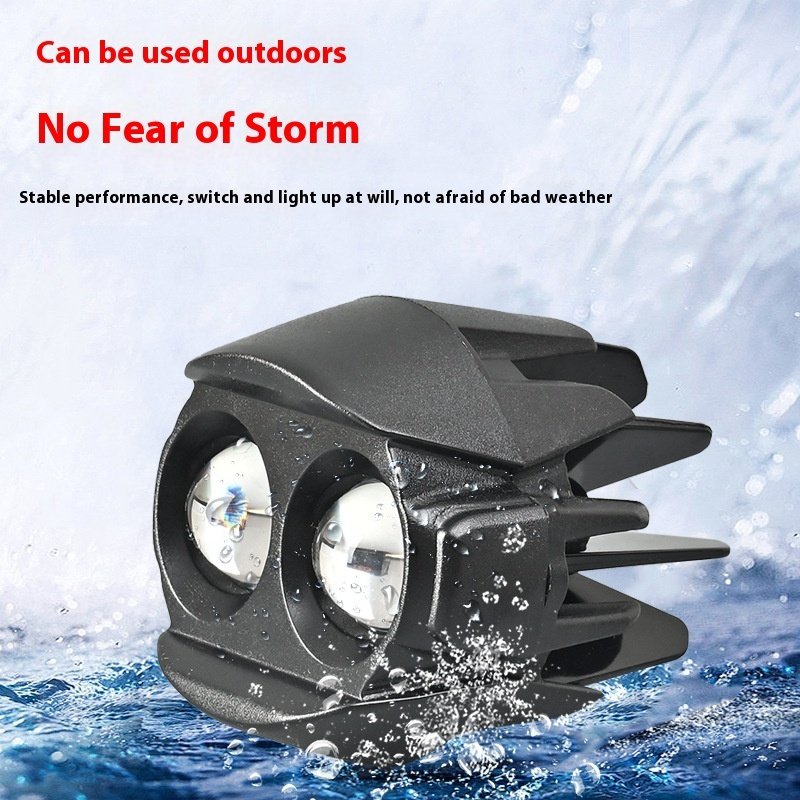 NEW Motorcycle LED headlights white and yellow dual color waterbird spotlights 12-80V motorcycle fog lights