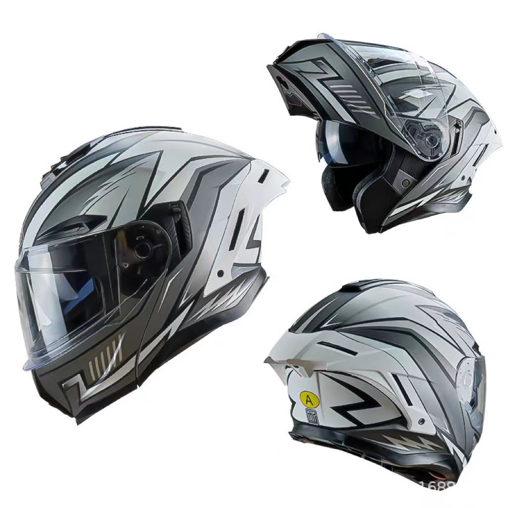 2024 Cool Fashion Stylish Uncovered Motorbike Helmet Double Lens Riding Motorcycle Accessories Helmet For Men Women