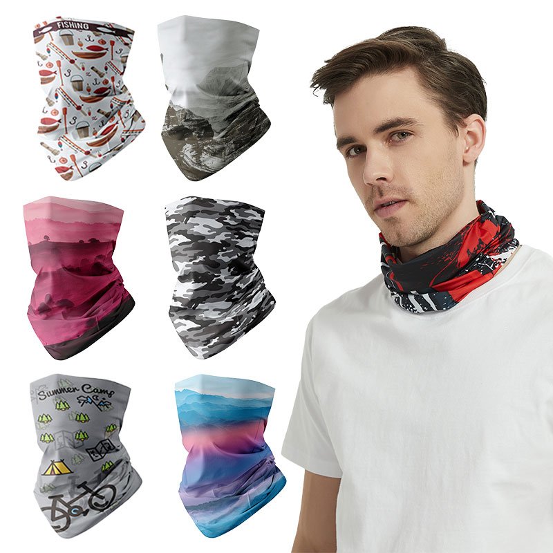 High Quality Cooling Camo Multifunctional Sun Protection Polyester Stretch Bandanas Neck Bandana Motorcycle