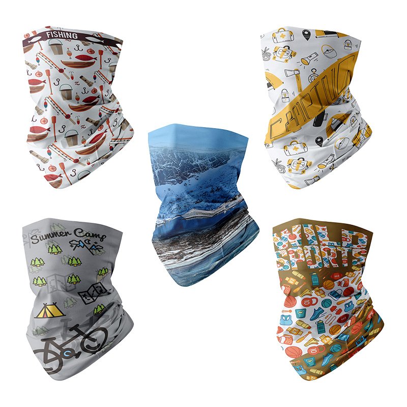 High Quality Cooling Camo Multifunctional Sun Protection Polyester Stretch Bandanas Neck Bandana Motorcycle