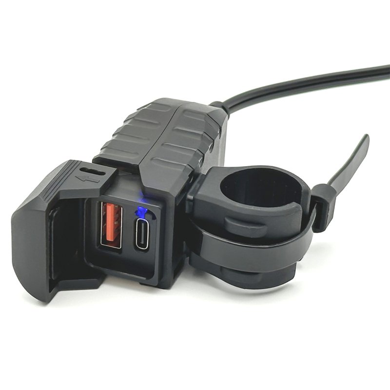 2024 New 10V-24V motorcycle phone usb waterproof with voltmeter