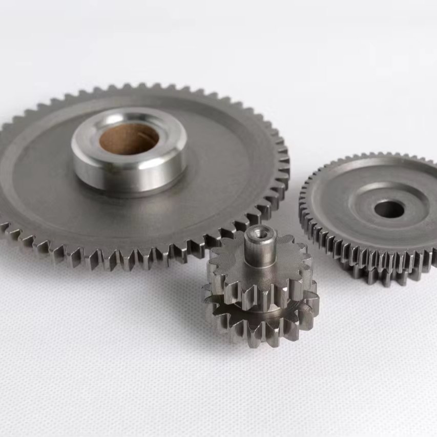 Motor gears Driven gear Drive gear Double chain gears of different sizes