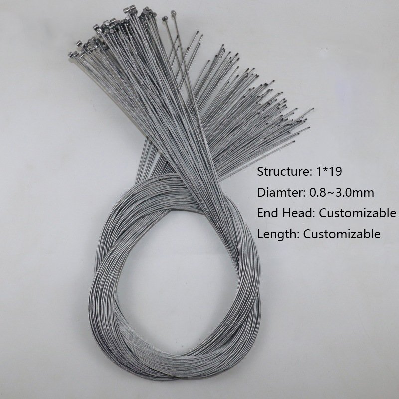 factory produce bike stop cable 55# carton steel brake line inner 1*7,1*19,1*12 ,1.8mm 1.5,1.9mm produce high quality