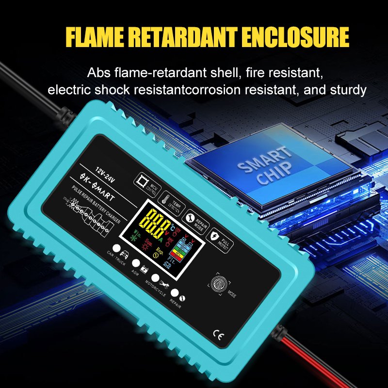 Hot sale Motorcycle Battery Charger 12V 10A 24V 5A for Truck Car AGM with Repair Mode battery Charger
