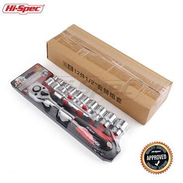 12pc 3/8" Metric Socket Set with Ratchet and Extension Bar