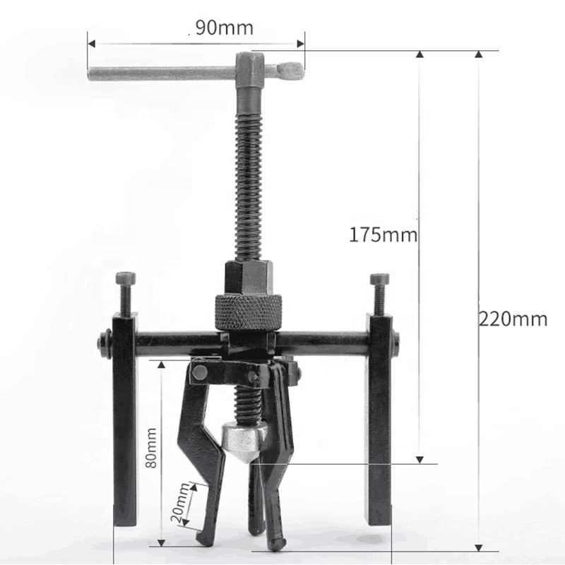 3 Jaw Pilot Bearing Puller Auto Motorcycle Bushing Remover Extractor Manual Tool