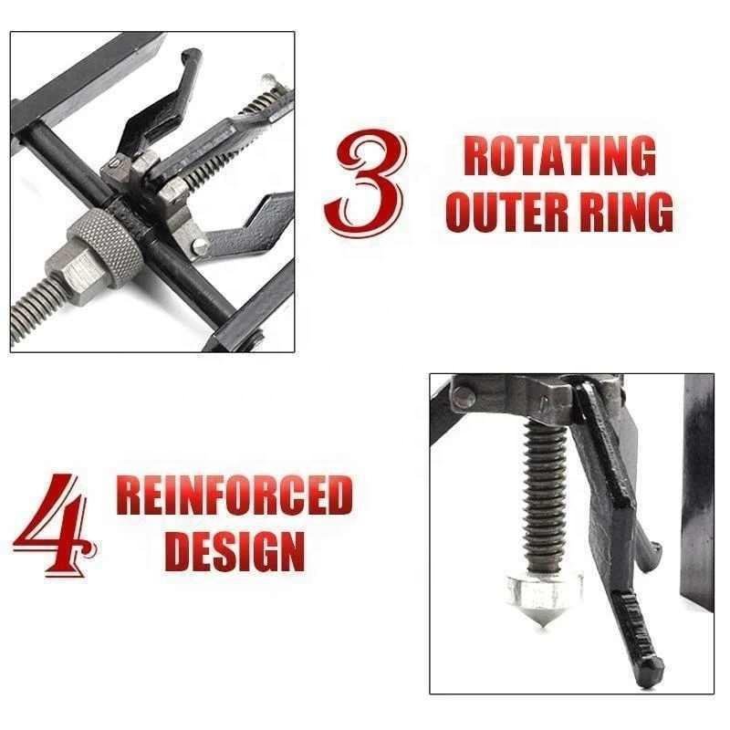 3 Jaw Pilot Bearing Puller Auto Motorcycle Bushing Remover Extractor Manual Tool