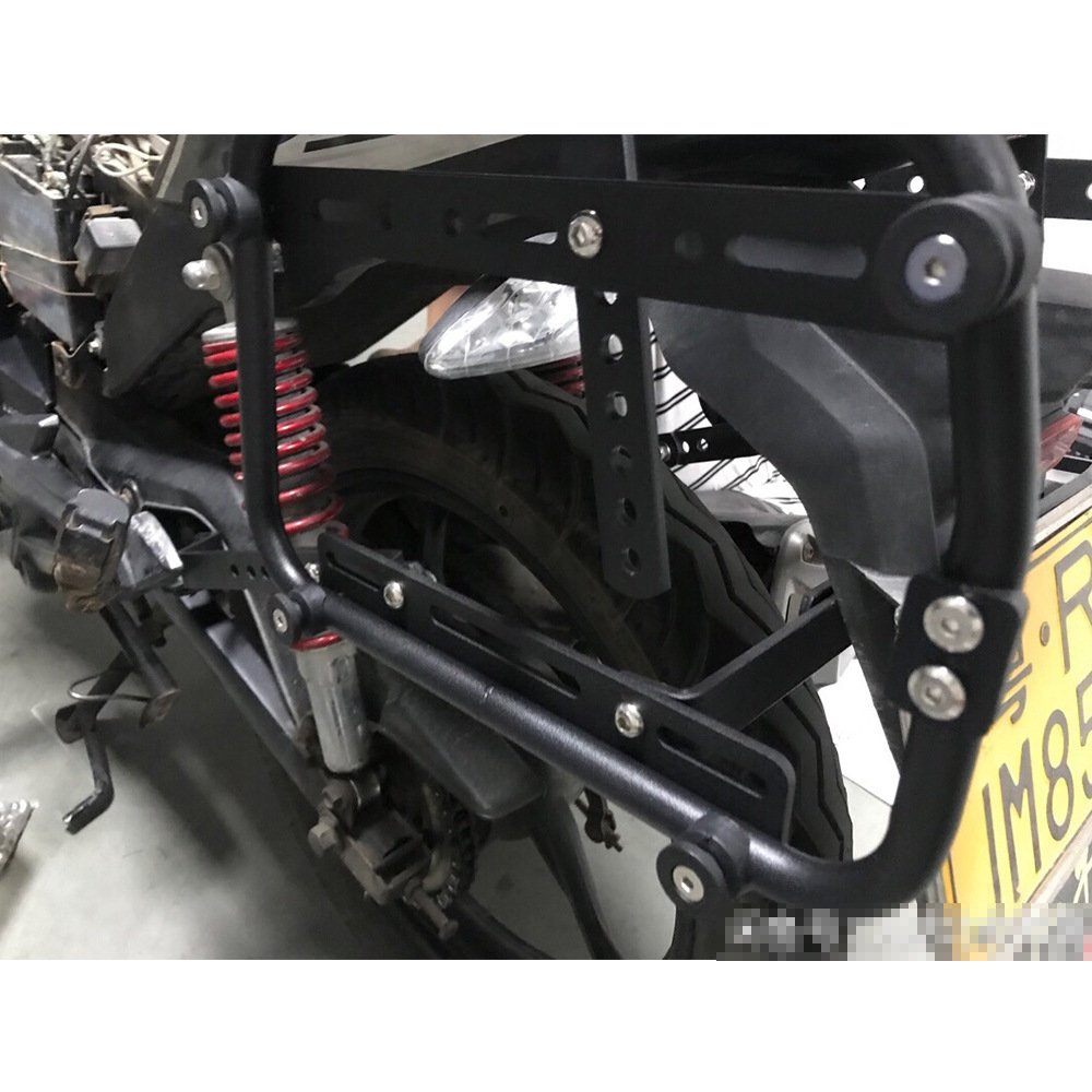 Motorcycle universal side box bracket for Kawa-saki Yamaha Suzuki Honda aluminum alloy side box motorcycle bracket