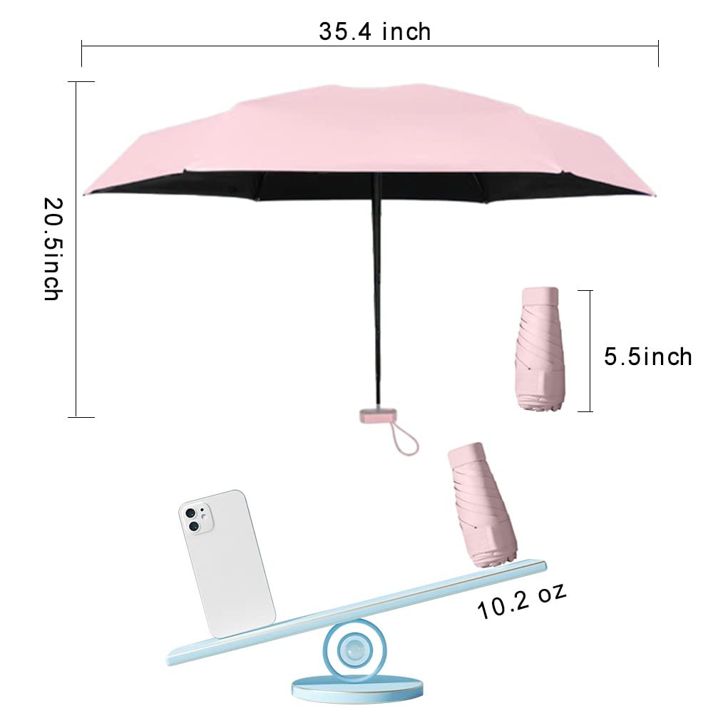 SHKL Wholesale Mini Travel Sun Rain Umbrella UV Protection Lightweight Portable Small Compact Windproof Custom Women Men Kids