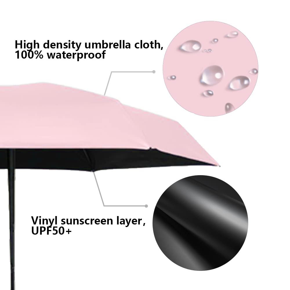 SHKL Wholesale Mini Travel Sun Rain Umbrella UV Protection Lightweight Portable Small Compact Windproof Custom Women Men Kids