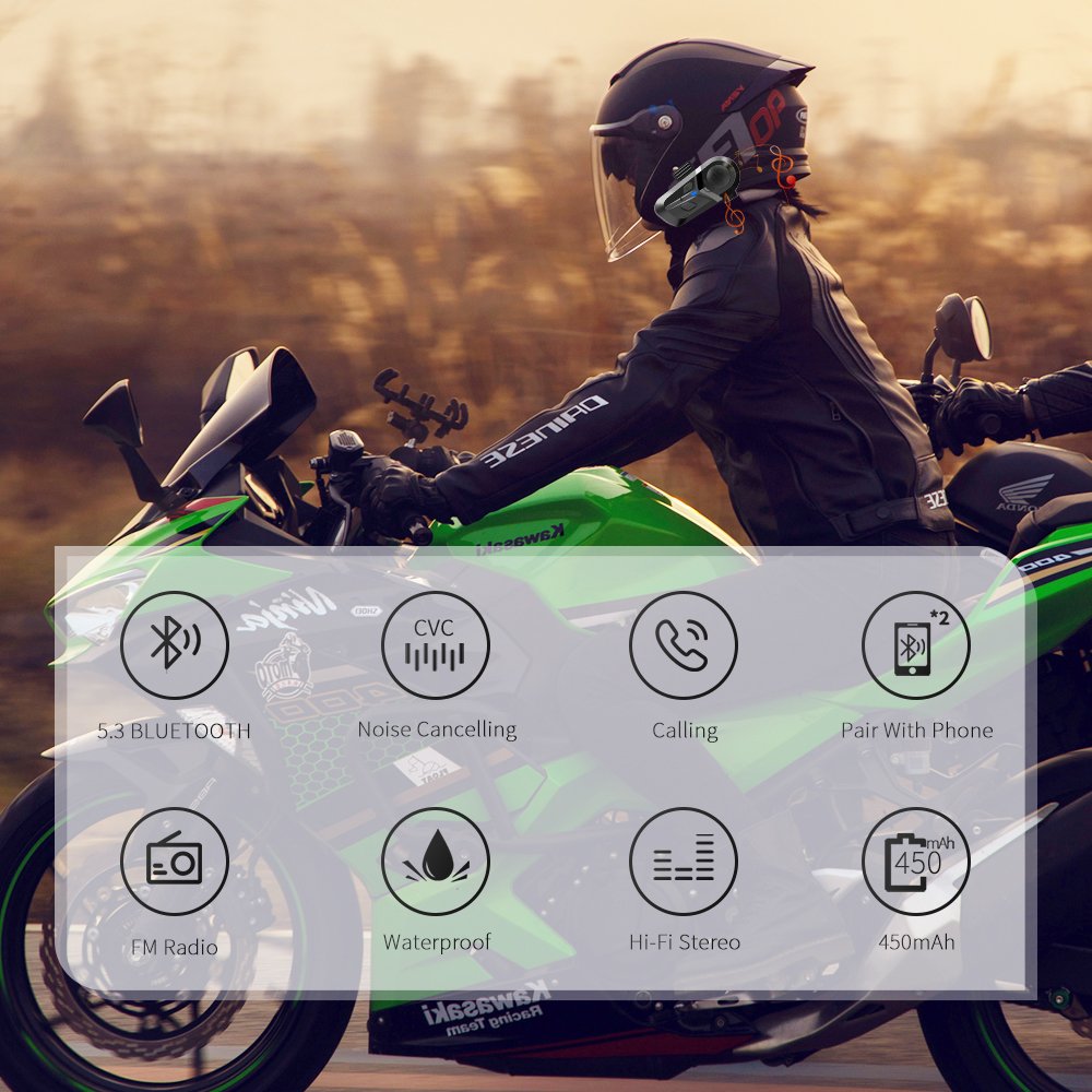 New Design Bluetooth Headset Motorcycle Accesorios Para Motocicleta Intercomunicador Para Casco De Motocicleta System