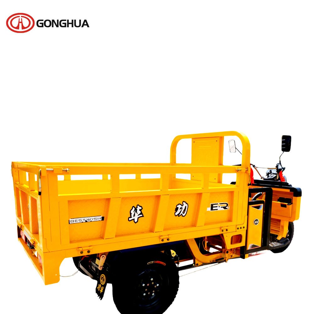 New Heavy Open Cargo Pedicab With 1600mm Box in Red Color 1800w Motorcycle Used in Agriculture Goods Transportation